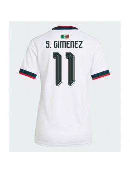 Mexiko Santiago Gimenez #11 Auswärtstrikot für Frauen WM 2026 Kurzarm Mexiko Santiago Gimenez #11 Auswärtstrikot für Frauen WM 2026 Kurzarm